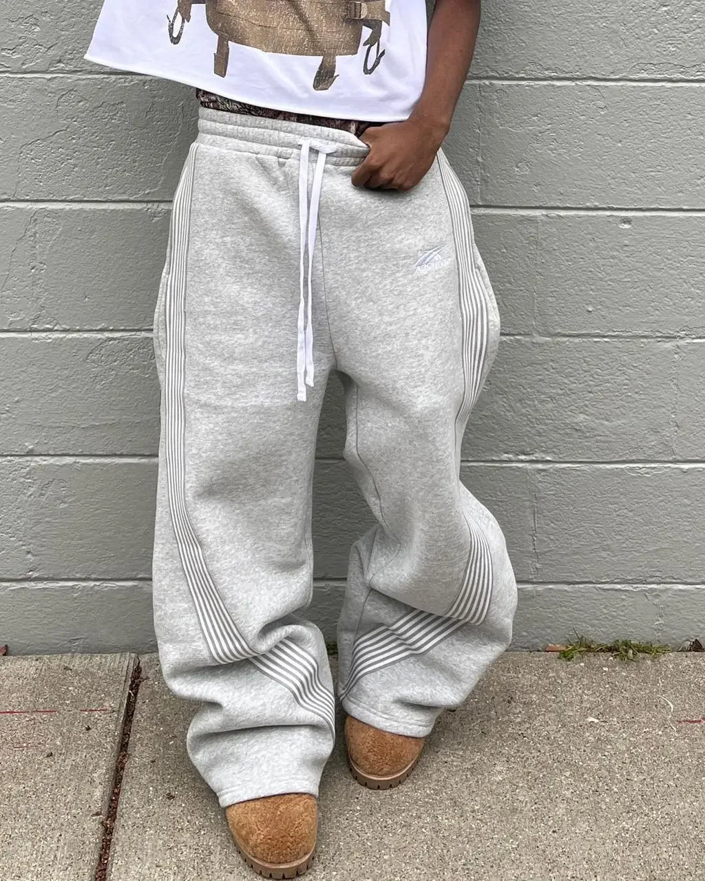 Unisex Striped Straight Leg Sweatpants - Harajuku Streetwear