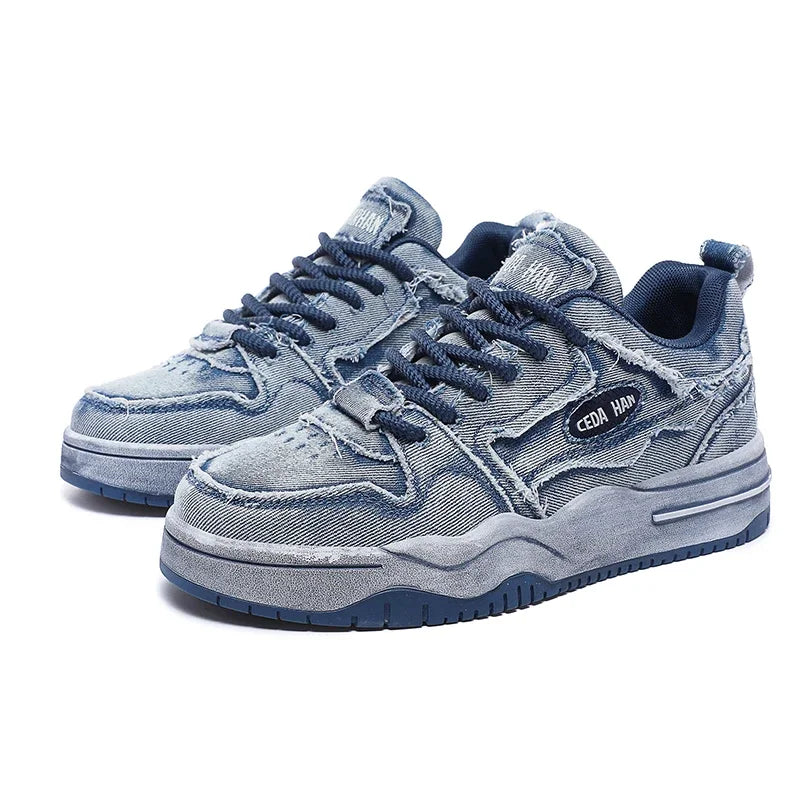 Men's Retro Denim Skateboarding Shoes