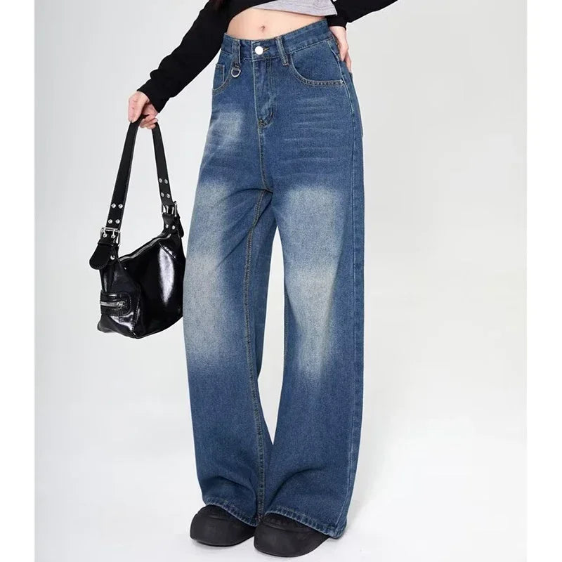Unisex Vintage Baggy Wide Leg Jeans - American Style