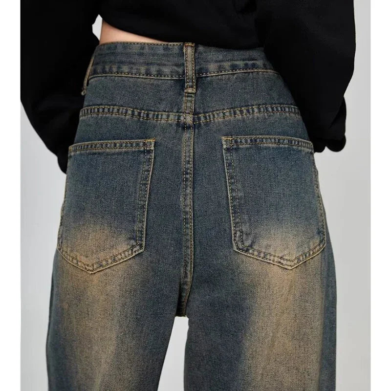 Unisex Vintage Baggy Wide Leg Jeans - American Style
