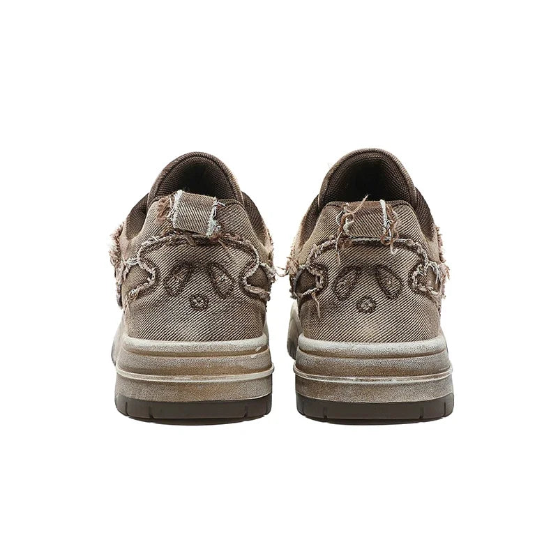 Men's Retro Denim Skateboarding Shoes