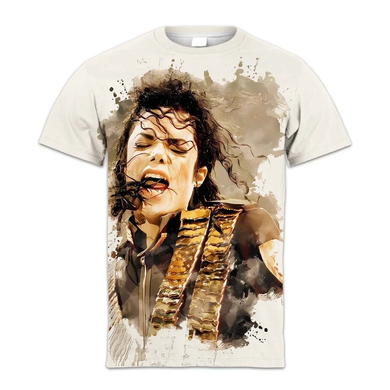 2025 T-shirt Singer Michael Jackson 3D Printed Casual Fashion Oversized Crew-neck T-shirt for Men and Women with Short Sleeves