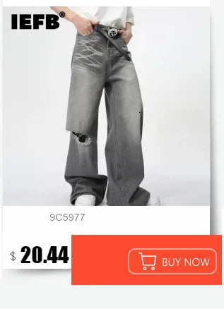 Men's Old Blue Washed Denim Jeans - Loose Wide Leg