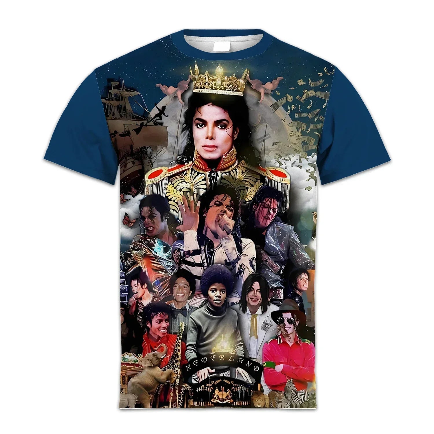 2025 T-shirt Singer Michael Jackson 3D Printed Casual Fashion Oversized Crew-neck T-shirt for Men and Women with Short Sleeves