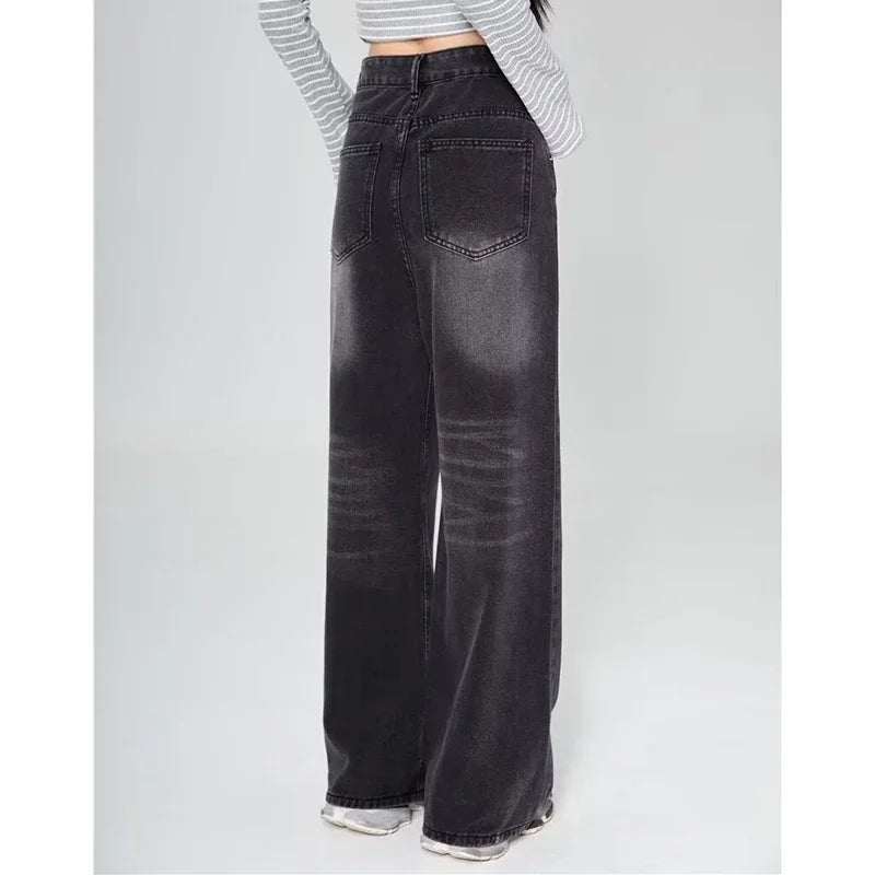 Unisex Vintage Baggy Wide Leg Jeans - American Style