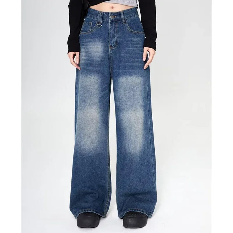 Unisex Vintage Baggy Wide Leg Jeans - American Style