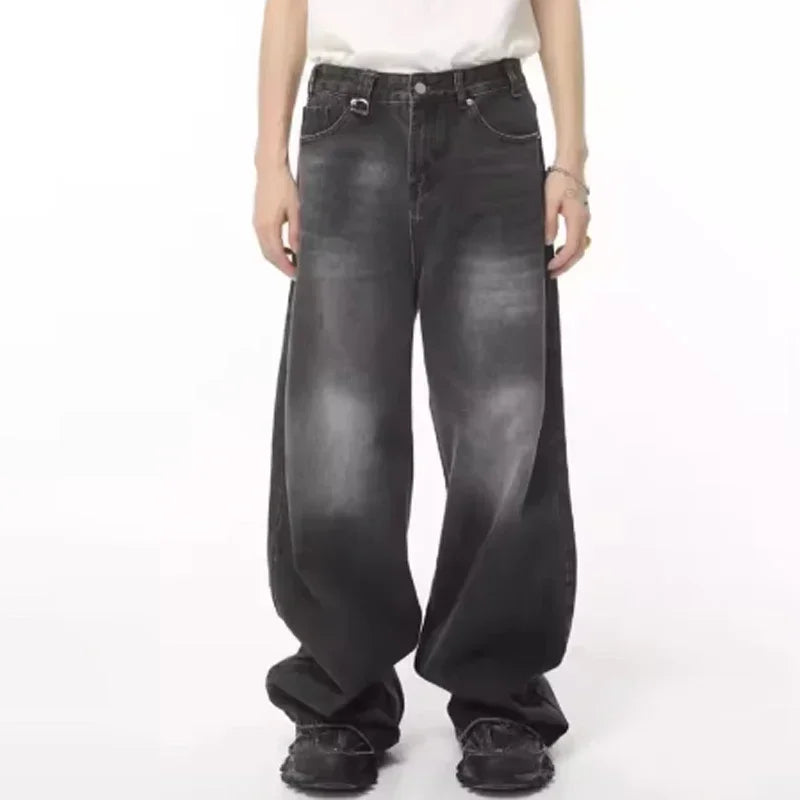 Unisex Vintage Baggy Wide Leg Jeans - American Style