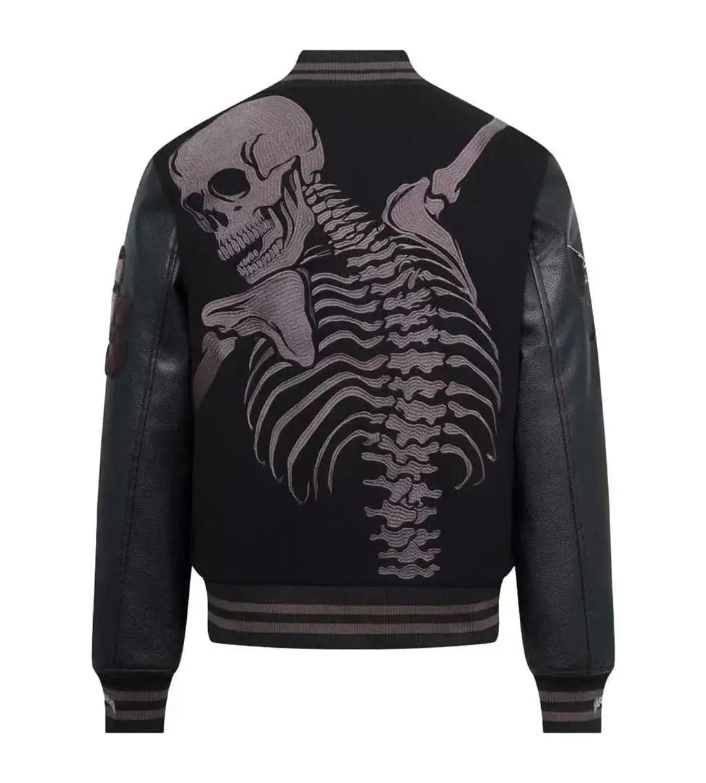 25S Men's Autumn/Winter Trendy Youth American Baseball Jacket Outerwear Casual Men's Embroidered Plus Size Cross-border Trade