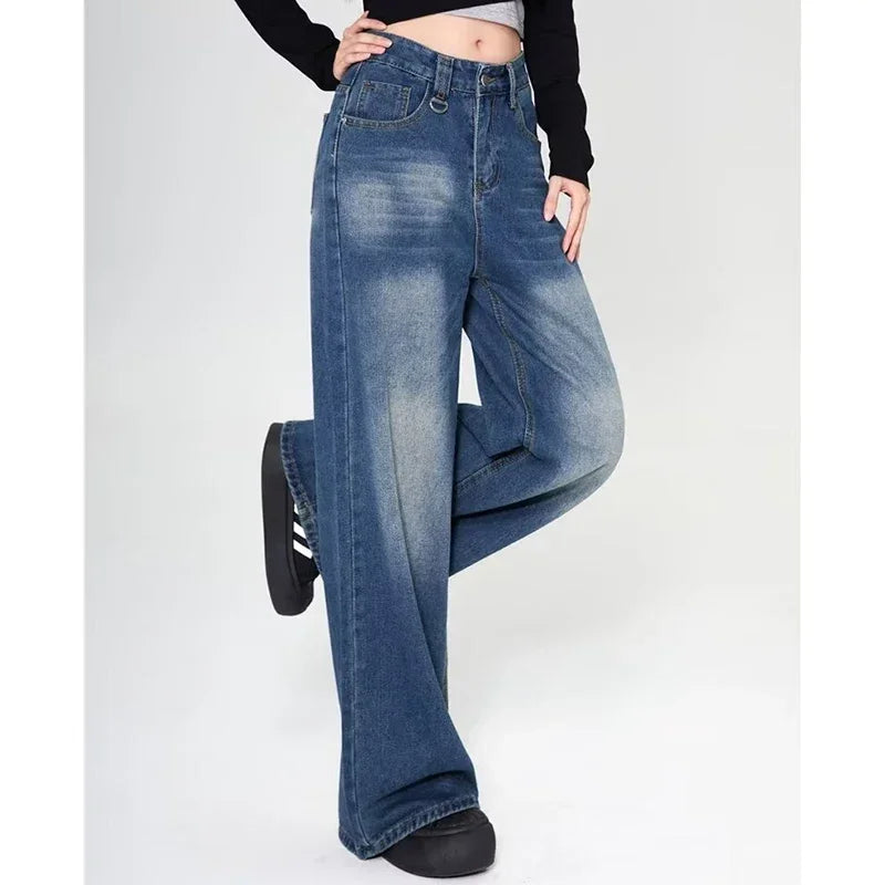 Unisex Vintage Baggy Wide Leg Jeans - American Style