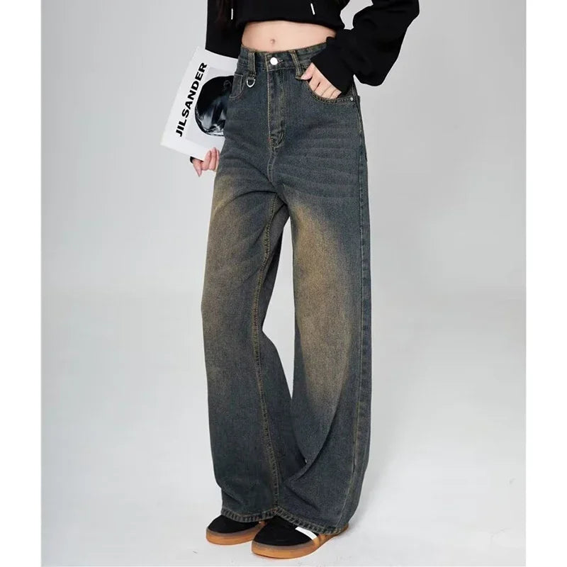 Unisex Vintage Baggy Wide Leg Jeans - American Style