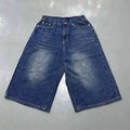 Men's Old Blue Washed Denim Jeans - Loose Wide Leg