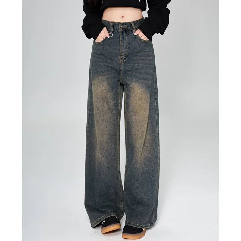 Unisex Vintage Baggy Wide Leg Jeans - American Style