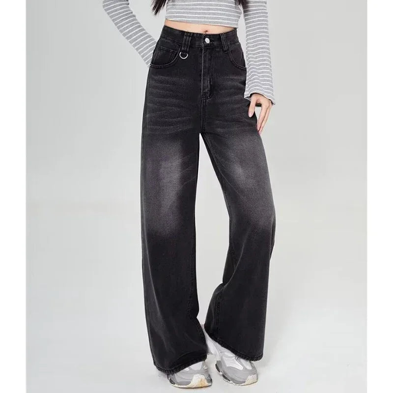 Unisex Vintage Baggy Wide Leg Jeans - American Style