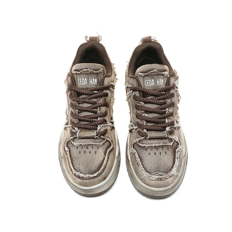 Men's Retro Denim Skateboarding Shoes