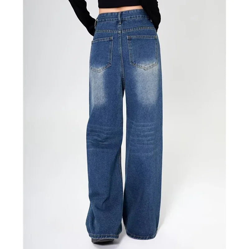 Unisex Vintage Baggy Wide Leg Jeans - American Style