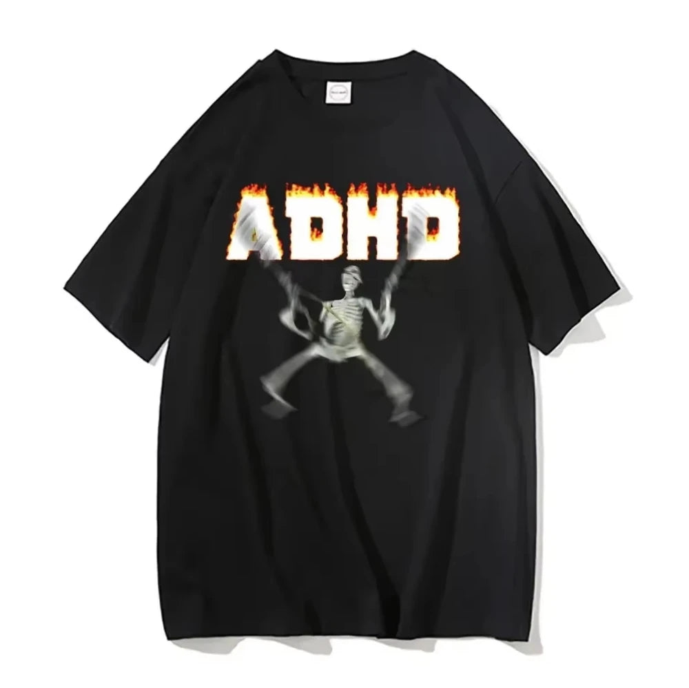 ADHD Skeleton Meme Vintage T Shirt