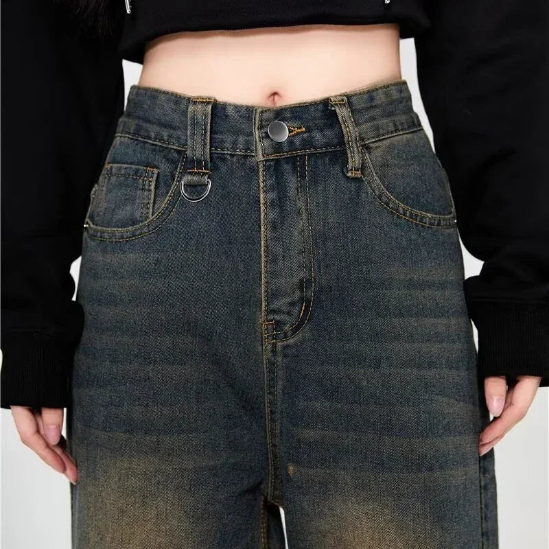 Unisex Vintage Baggy Wide Leg Jeans - American Style