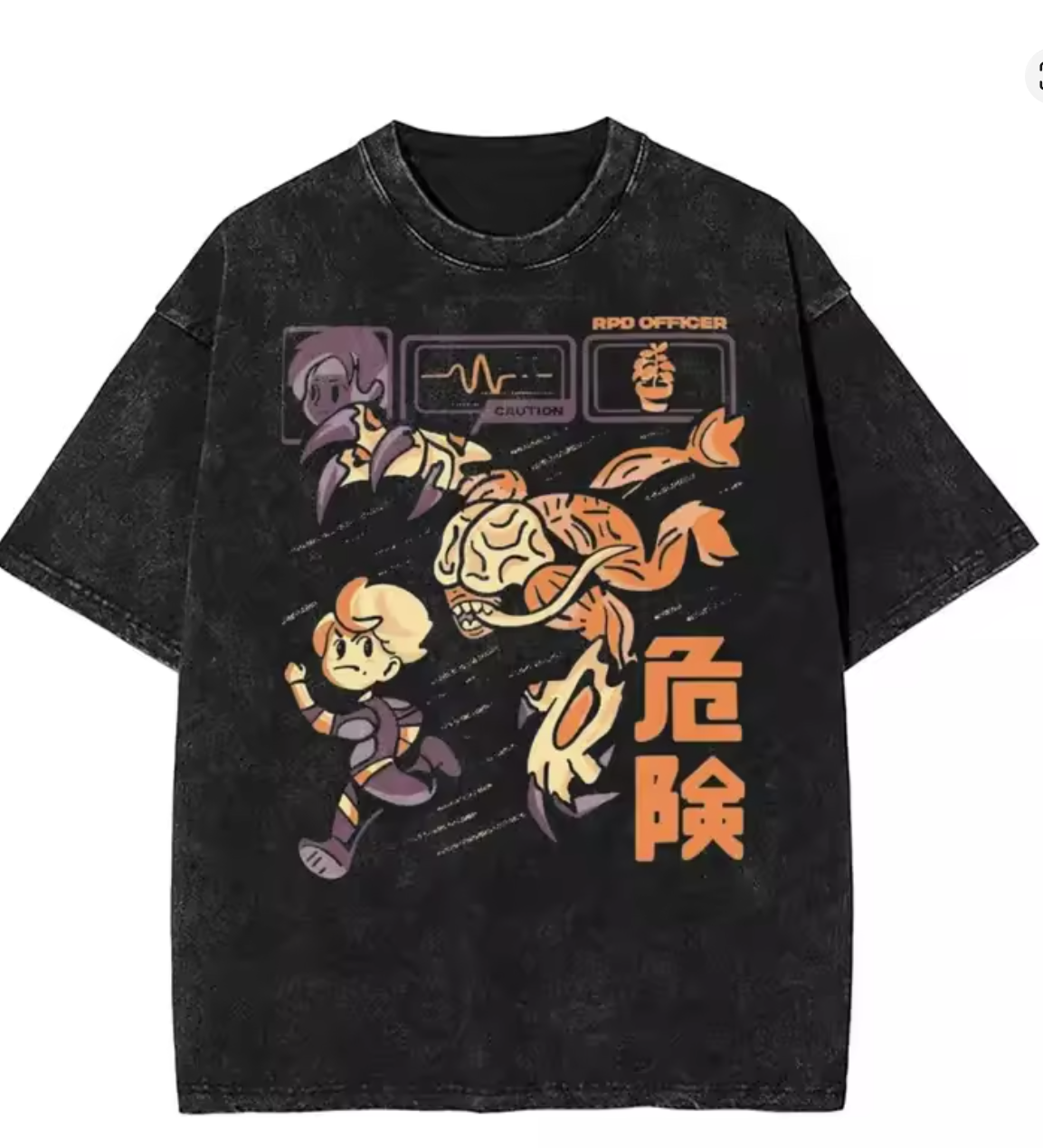 Residents Evils Biohazard 3 T Shirt Washed Short Sleeve Harajuku T-Shirts Horror Game Fashion Men Women Tops Graphic Tops Tees