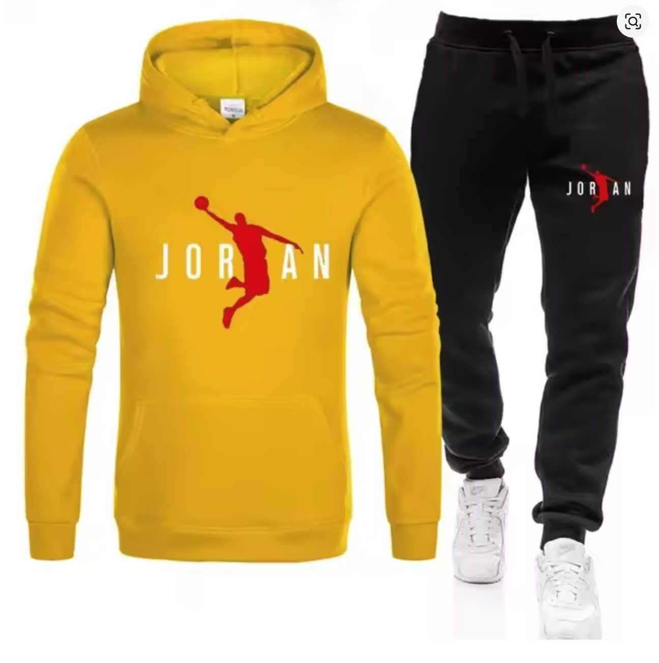 Fashionable men's sportswear set 2025 Spring and Autumn New outdoor men's casual pullover + jogging Pants two-piece set