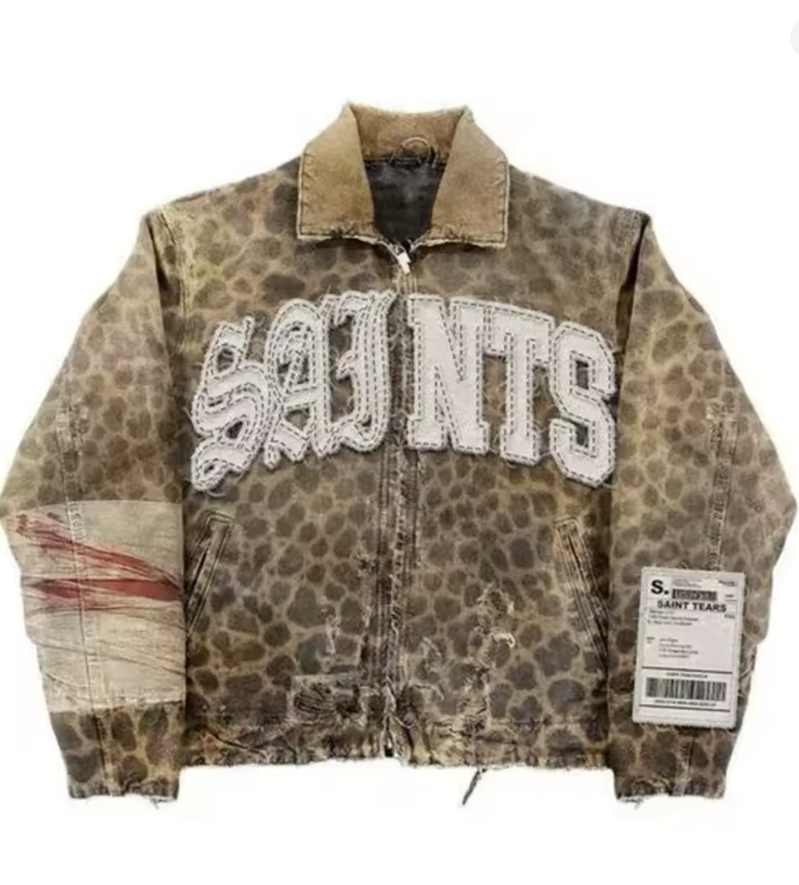 Street Style American Y2K Retro Rivet Leather Jacket Mens Letter Embroidered Hollow Oversized Coat Punk Rock Motorcycle Clothing