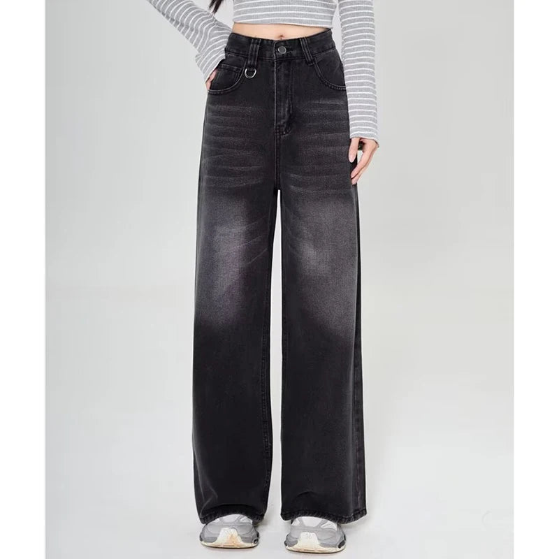 Unisex Vintage Baggy Wide Leg Jeans - American Style