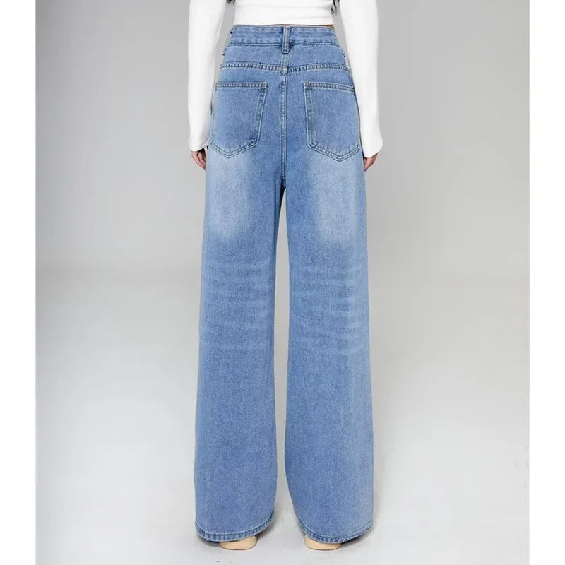 Unisex Vintage Baggy Wide Leg Jeans - American Style
