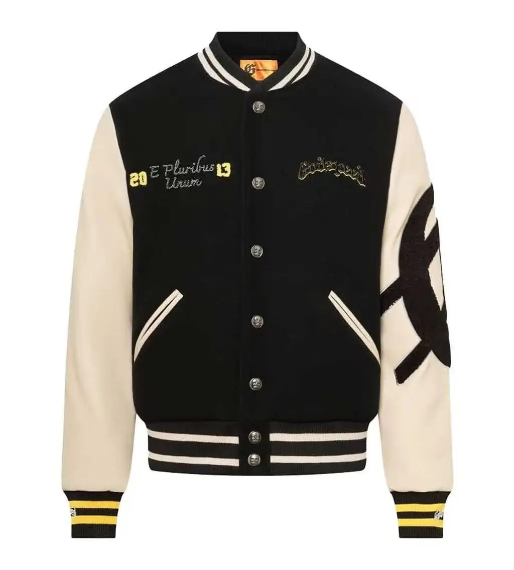 25S Men's Autumn/Winter Trendy Youth American Baseball Jacket Outerwear Casual Men's Embroidered Plus Size Cross-border Trade