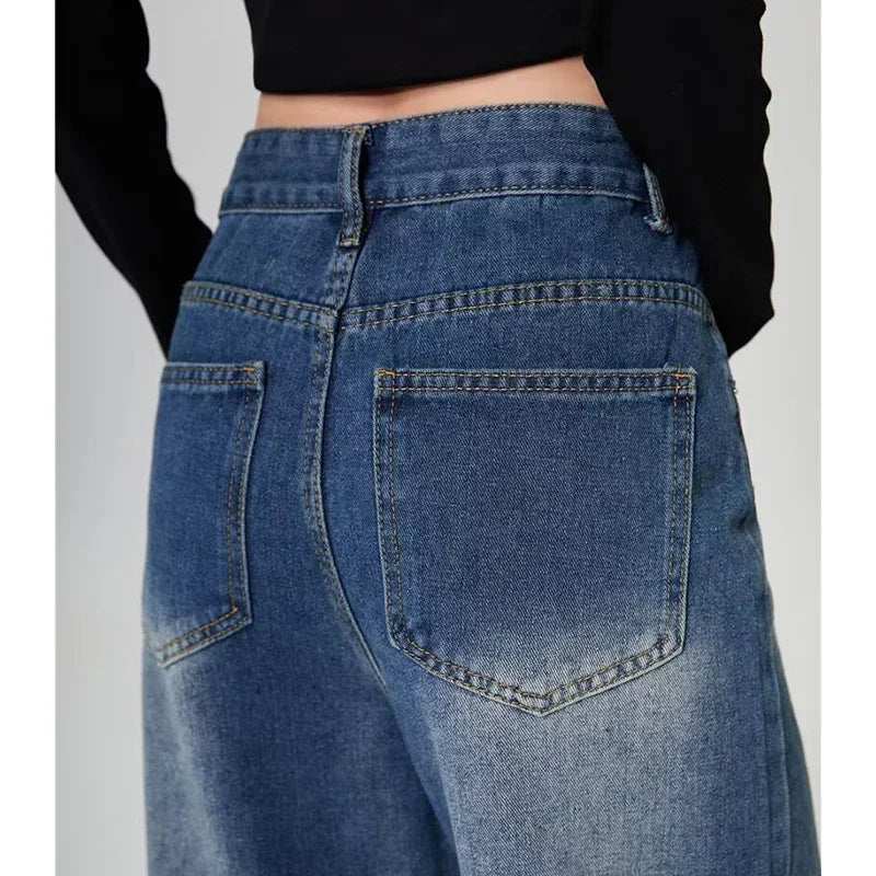 Unisex Vintage Baggy Wide Leg Jeans - American Style