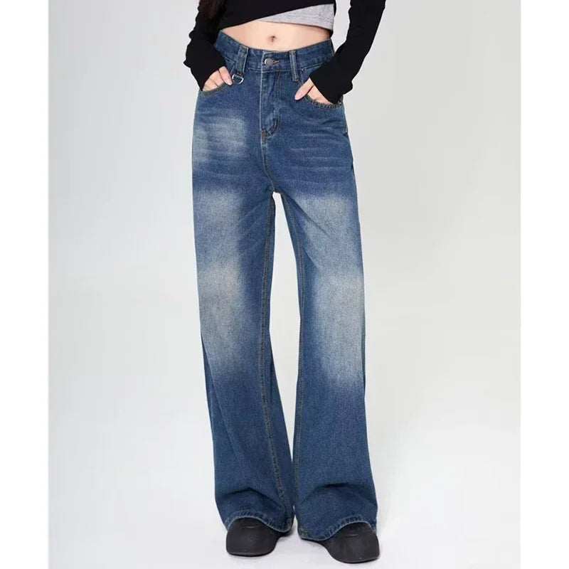 Unisex Vintage Baggy Wide Leg Jeans - American Style